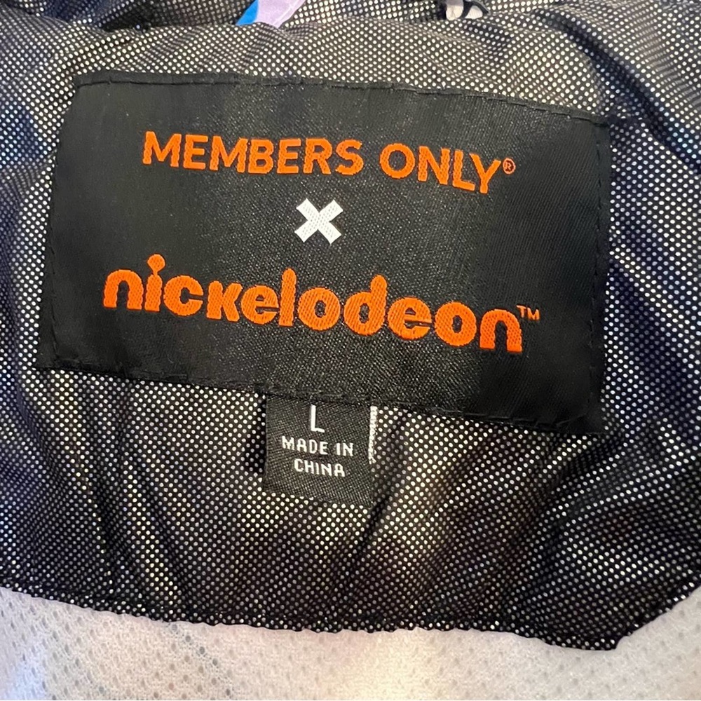 Members Only X Nickelodeon, White, Men’s L 90’s cartoons. Hooded, Zip up jacket - Picture 7 of 9